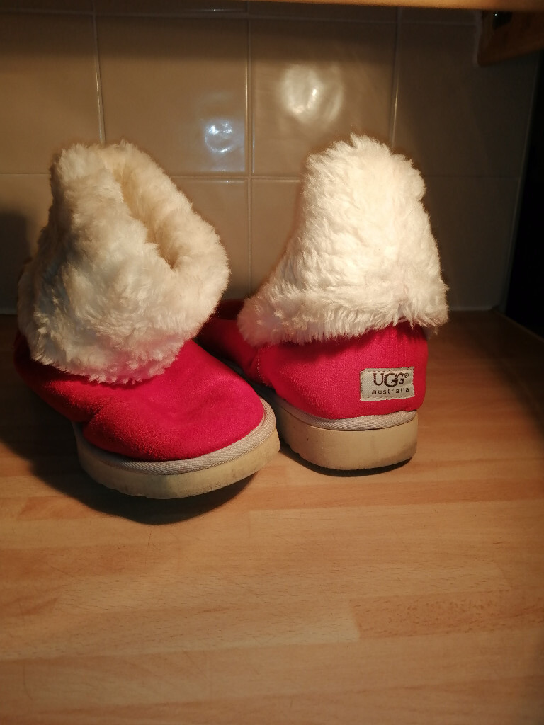 red ugg style boots